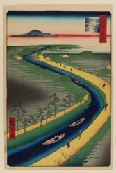 Schleppboote entlang des Yotsugi-dori-Kanals