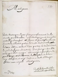 Brief von Le Nôtre an den Großen Condé