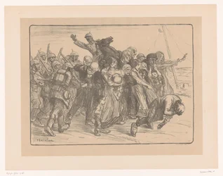Bürger von Soldaten vertrieben