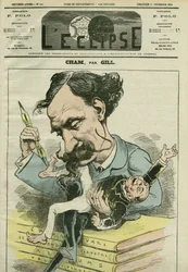 Karikatur von Amedee de Noe dit Cham (1818-1879), französischer Karikaturist. Titelblatt in "L