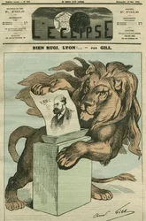 Guter Rugi, Lyon! , Karikatur zur Wahl von Arthur Ranc (1831-1908), Abgeordneter des Rhone