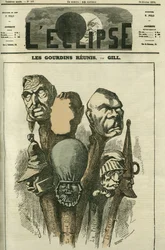 Les Gourdins vereint, Schaffung eines neuen satirischen Tagebuchs. Titelblatt in „L