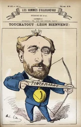 Porträt von Leon Bienvenu dit Touchatout (1835-1911), französischer Journalist und Autor von "L