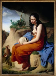 Madeleine. Die meditierende heilige Maria Magdalena.