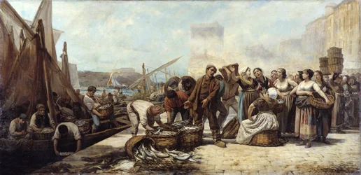 Ankunft der Fischer am Alten Hafen in Marseille