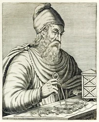 Archimedes von Syrakus, aus „Wahre Porträts“ von André Thévet, veröffentlicht 1594