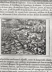 Landung, aus Cosmographie universelle von Andre Thevet, 1575