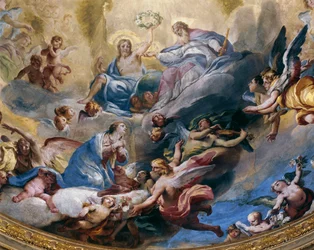 Krönung der Jungfrau Maria, 1699, im Chor des Heiligtums der Incoronata, Lodi, Italien
