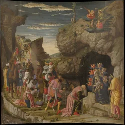 Epiphanie Trittico degli uffizi, zentrales Panel, ca. 1463-1464