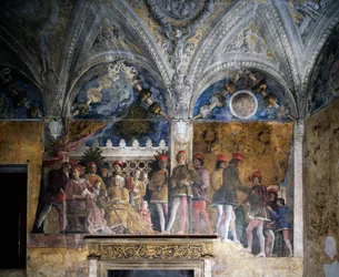 Ludovico Gonzaga, Marsilio Andreasi, Barbara von Brandenburg mit ihrer Tochter Paula und Rodolfo Gonzaga