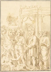 Römische Senatoren und Soldaten