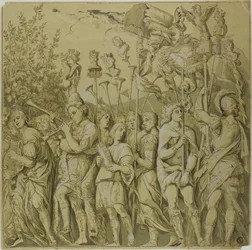 Triumphe von Julius Caesar: Leinwand Nr. VII
