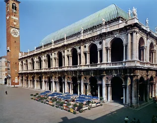 Ansicht der Fassade der Basilica Palladiana, erbaut 1549-1614