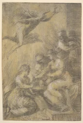 Die mystische Hochzeit der Heiligen Katharina, ca. 1550