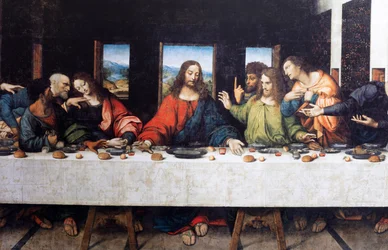 Abtei (Abdij van Tongerlo). Gemälde. Das letzte Abendmahl. 1506-1507. (Detail)
