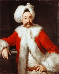 Porträt eines Herrn, halblang, in orientalischer Kleidung