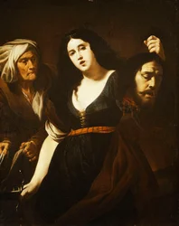 Judith hält den Kopf des Holofernes, begleitet von einer Dienerin, ca. 1625-30