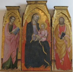 Madonna mit Kind zwischen Heiligen