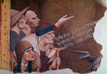 Detail einer Szene der Apokalypse, die eine Gruppe von Invaliden, Kranken und Bettlern darstellt (Detail)