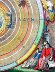 Ein Astronom, Detail aus einer Karte der Planeten, 1660-1661