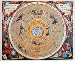 Weltkarte, Studie der Erde basierend auf den Theorien von Ptolemäus