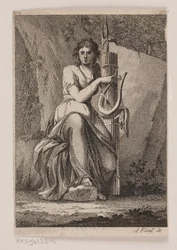 Eine Frau mit Lyra und Fasces