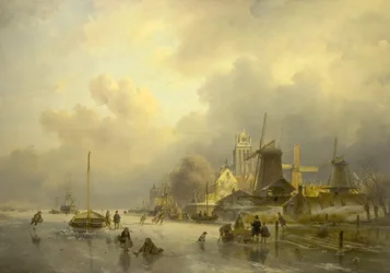 Eine Ansicht von Dortrecht, Die Sägemühle, 1843