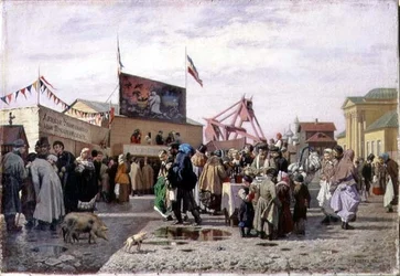 Ein Jahrmarkt in Tula in der Karwoche