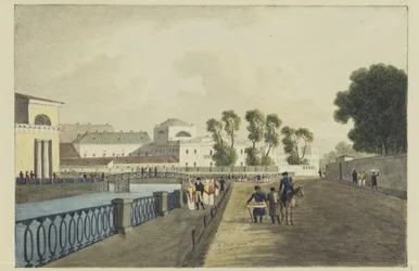 Das Apraksin-Haus am Fluss Fontanka, 1821-1822