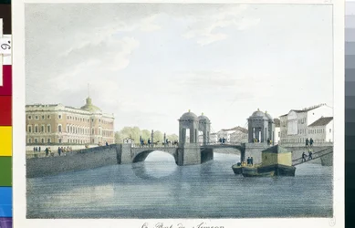 Ansicht der Simeon-Brücke in Sankt Petersburg