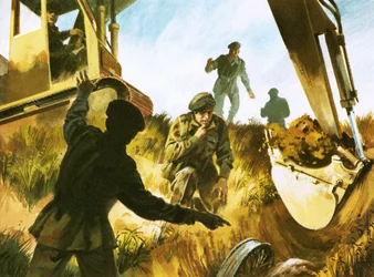 Entdeckung des Autos Babs von Parry Thomas im Sand von Pendine