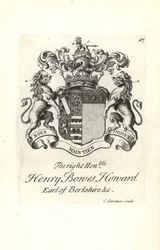 Wappen und Wappenschild des hochadligen Henry Bowes Howard