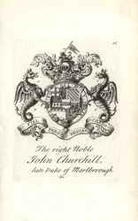Wappen und Wappenschild des hochadligen John Churchill