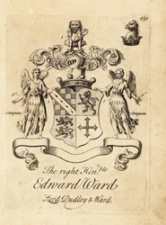 Wappen des hochverehrten Edward Ward, 9. Baron Dudley, 4. Baron Ward