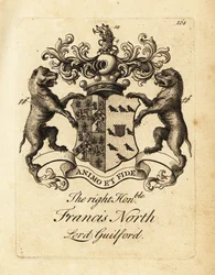 Wappen des hochverehrten Francis North, Lord Guilford, 2. Baron Guilford