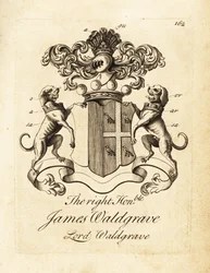 Wappen des hochverehrten James Waldgrave, Lord Waldgrave
