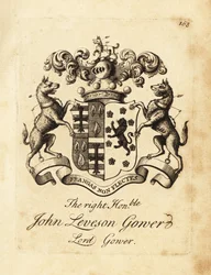 Wappen des hochwürdigen John Leveson Gower, Lord Gower