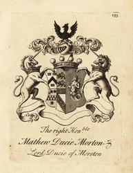 Wappen des hochverehrten Mathew Ducie Morton, Lord Ducie von Moreton