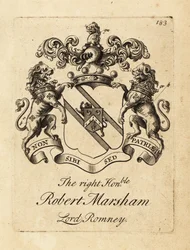 Wappen des hochwürdigen Robert Marsham, Lord Romney