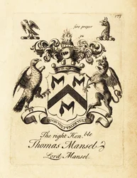 Wappen des hochverehrten Thomas Mansel, Lord Mansel