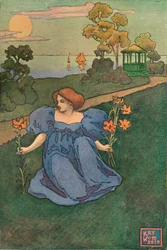 Ein dekoratives Panel von Kay Womrath, ca. 1899