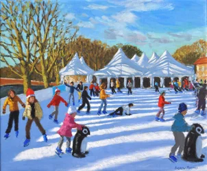 Heller Morgen, Hampton Court Palace Eislaufbahn, London, 2018