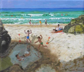 Spaß im Meeresschwimmbecken, St Ives