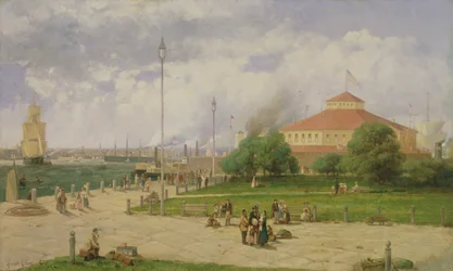 New Yorker Hafen und Castle Garden, 1885
