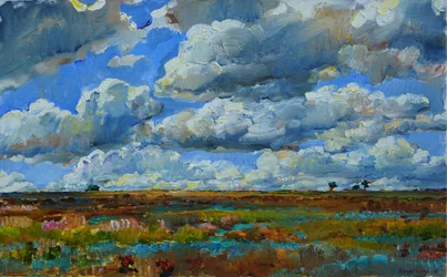 Großer Himmel Landschaft