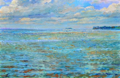 Ruhige blaue Meereslandschaft