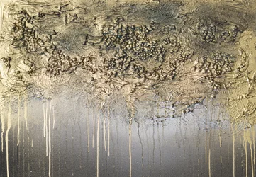 Goldener texturierter Fluss
