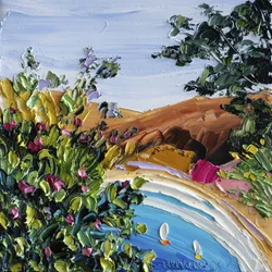 Küstenblüten und Segel