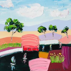 Bunte Seenlandschaft