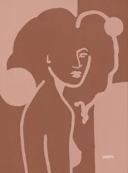 Minimalistische Nackte Frau